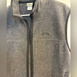 L.L. Bean Vintage Charcoal Fleece Vest